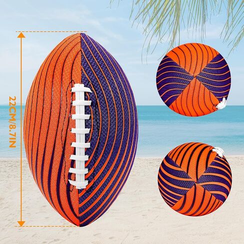 2Pcs Waterproof Football for Kids Ages 3-12, All-Weather Youth Training Football for Beach/Backyard/Grass(Green) in Saudi Arabia