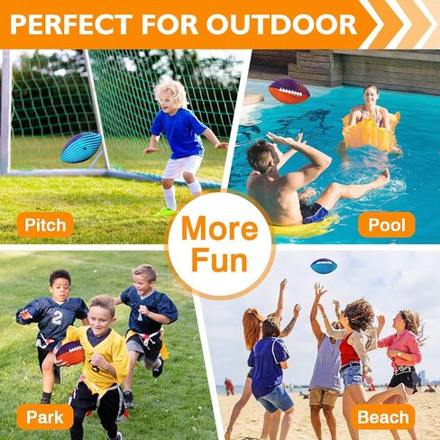 2Pcs Waterproof Football for Kids Ages 3-12, All-Weather Youth Training Football for Beach/Backyard/Grass(Green) in Saudi Arabia