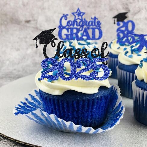 الأرجواني Gold Gold Cupcake Toppers 36pcs Glitter فخور بك اختيارات الطعام تهانينا in Kuwait