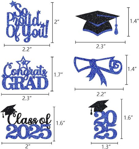 الأرجواني Gold Gold Cupcake Toppers 36pcs Glitter فخور بك اختيارات الطعام تهانينا in Kuwait