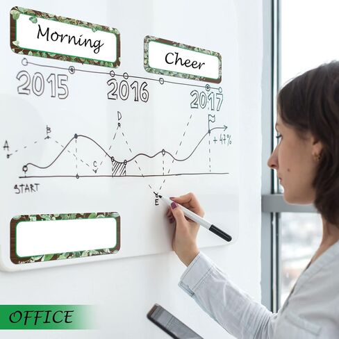 Kanayu 48 PCS Eucalyptus magnetic dry prase ables name tag plate مرنة ملصق ملصق ملصق مغناطيسي قابلة للكتابة للفصول الدراسية للوحة البيضاء الثلاجة (الكلاسيكية ، 1.97 × 4.53 بوصة) in Saudi Arabia