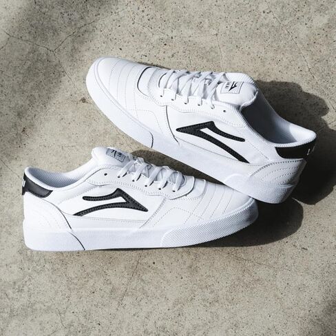 حذاء تزلج Lakai Cambridge للرجال، جلد أبيض، 13 in Kuwait