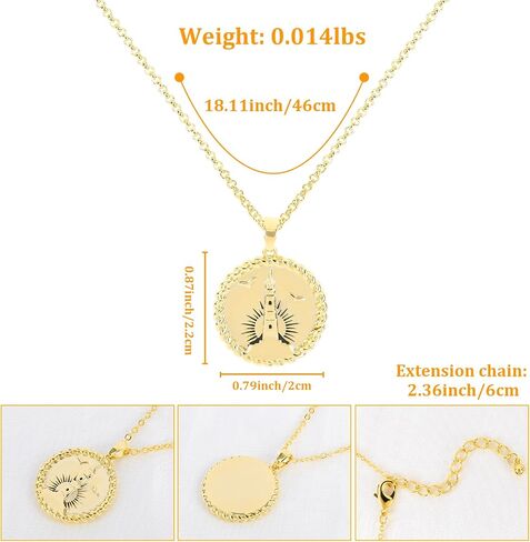 Gold Happy Pendant Necklace for Women 14K Gold Plated Happy Charm Necklace Simple Happy Words Letter Oval Coin Necklace Adjustable Chain Summer Party Trendy Jewelry Gift for Girls Men Boys in Saudi Arabia