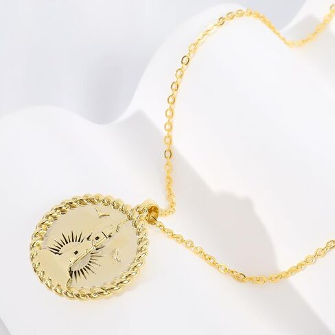 Gold Happy Pendant Necklace for Women 14K Gold Plated Happy Charm Necklace Simple Happy Words Letter Oval Coin Necklace Adjustable Chain Summer Party Trendy Jewelry Gift for Girls Men Boys in Saudi Arabia
