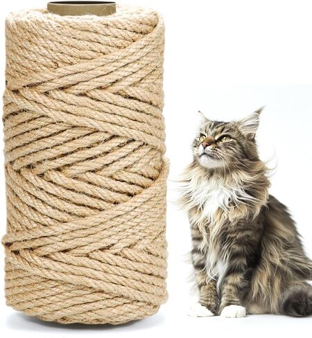 Twine String 5mm 164Feet,All-Purpose Natural Jute Twine Rope - Heavy Duty for DIY Crafts, Gardening, Bundling, Home Decor & Cat Scratching Posts | Eco-Friendly in Saudi Arabia