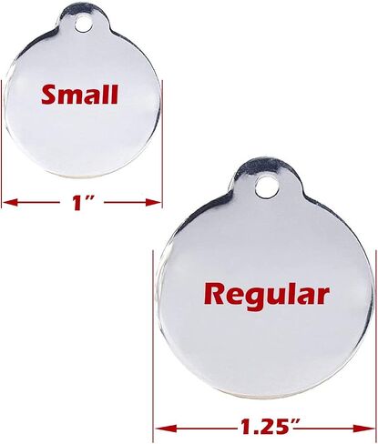 Engraved Dog/Pet Tags Personalized Deaf, Special Medical Heart Condition, Glaucoma, Blind, Diabetic, Seizure, Allergy Small in Kuwait