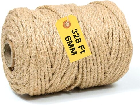 Twine String 5mm 164Feet,All-Purpose Natural Jute Twine Rope - Heavy Duty for DIY Crafts, Gardening, Bundling, Home Decor & Cat Scratching Posts | Eco-Friendly in Saudi Arabia