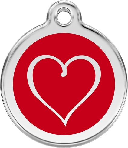 Red Dingo Personalized Tribal Heart Pet ID Dog Tag (Small Red) in Saudi Arabia