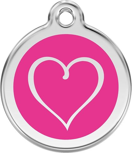 Red Dingo Personalized Tribal Heart Pet ID Dog Tag (Small Red) in Saudi Arabia