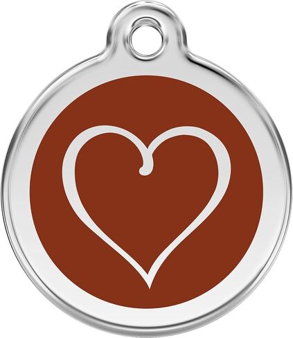 Red Dingo Personalized Tribal Heart Pet ID Dog Tag (Small Red) in Saudi Arabia