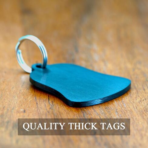 Ultra Joys Custom Dog Tag - Personalized Pet ID, Stainless Steel, Engraved, Large Black Bowtie in Kuwait