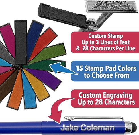 Heri Metal Two-Sided Stamp with Free Engraving - Black in Saudi Arabia
