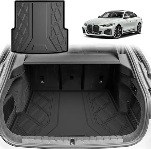 Original 2022-2024 I4 Cargo Liner for BMW I4 All Models- Custom Fit Heavy Duty TPE Trunk Mat - All Weather 100% Protection Liner 3D Shaped Laser Measured Cargo Mat Accessories for BMW I4 2022-2024 in Saudi Arabia