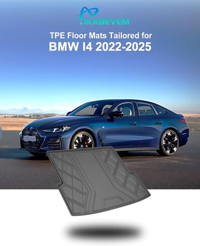 Original 2022-2024 I4 Cargo Liner for BMW I4 All Models- Custom Fit Heavy Duty TPE Trunk Mat - All Weather 100% Protection Liner 3D Shaped Laser Measured Cargo Mat Accessories for BMW I4 2022-2024 in Saudi Arabia