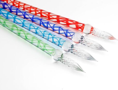Herbin hb21714 Glass Pen, Helix, Sky Blue, Exclusive Box, French Traditional Brand Founded in 1670 in Kuwait