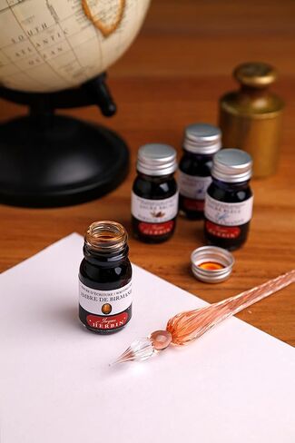 Herbin hb21714 Glass Pen, Helix, Sky Blue, Exclusive Box, French Traditional Brand Founded in 1670 in Kuwait