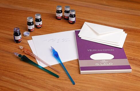 Herbin hb21714 Glass Pen, Helix, Sky Blue, Exclusive Box, French Traditional Brand Founded in 1670 in Kuwait