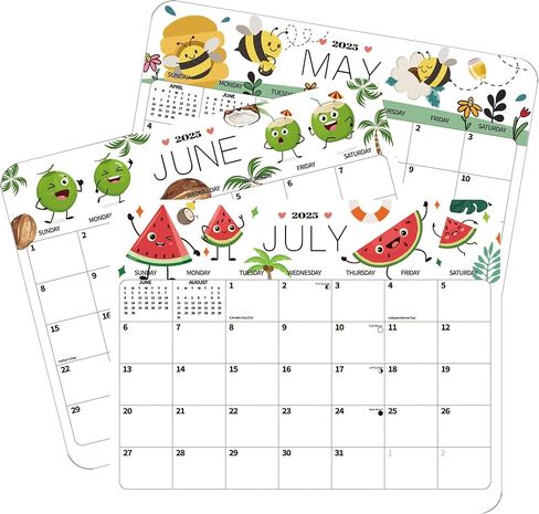 2024 Magnetic Calendar for Refrigerator Planner Fridge Wall Monthly Magnet Organization, 14 Month 8 x 10 Inch, Season and Holidays Decor for Kitchen Home Household in Kuwait