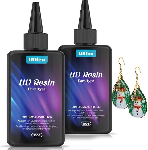 UV Resin 200g Bulk No Odor Upgrade Clear UV Epoxy Resin Kit Hard Fast Cure Jewelry Making Handmade DIY Craft Decoration Coating in Saudi Arabia