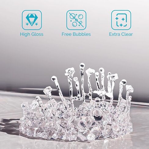 UV Resin 200g Bulk No Odor Upgrade Clear UV Epoxy Resin Kit Hard Fast Cure Jewelry Making Handmade DIY Craft Decoration Coating in Saudi Arabia