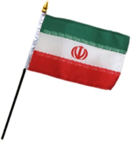 Iran 4"x6" Desk Stick Flag (No Base) (1 Flag) in Saudi Arabia