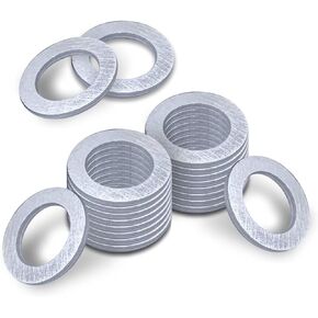 Pack-20 Oil Drain Plug Gasket Washer Crush Seal, 14mm Replacement for Honda, OEM 94109-14000 for Most Popular Models 1973-2022 (Silver)