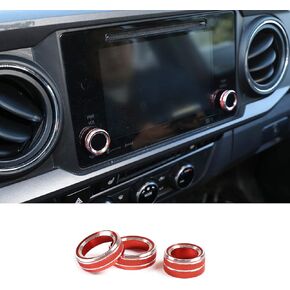 LLKUANG Volume knob & Rearview mirror adjustment Knob for 2016-2019 Toyota Tacoma Aluminium Alloy (2020 Tacoma NOT FIT) (Black)