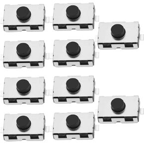 10PCS Tactile Micro Switch Push Button Switch for Car Remote Control Key 2 Pin Surface Mount Switch Automotive Replacement Accessories 4x6x2.5mm