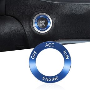 TOMALL Aluminum Alloy Engine Start Stop Push Button Ring Compatible with Dodge Challenger Charger 2015-2020 Car Power Ignition Switch Button Cover Trim Decoration Interior Cap Accessories (Red)