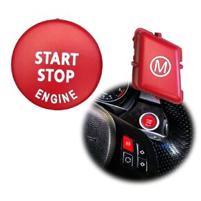 Car Steering Wheel M Start Stop Engine Button Switch for BMW 3 Series E90 E92 E93 M3 2007-2013/1 Series E81 E82 E87 E88 2006-2011/X1 E84 2008-2015 (Matte Red)