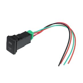 LED Bar Push Button Switch with Connector Wire for Toyota Landcruiser 4Runner / Car Interior LED on Off Switch Panel/Waterproof / 1 Set Blue