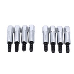 Chrome Plating 8 pcs/Set Valve Cover Bolt Set Fits for Chevy 283 305 327 350 383 400 Engines Sbc Stud Kit Black + Silver Colour 6mm Thread Diameter