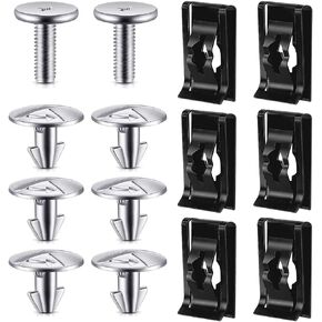 14 PCS Lower Engine Cover Bolt Pin Screws, Radiator Engine Access Cover Pin and Lower Cover Bolt, Radiator Engine Cover Fastener Clip, Replace 90674-TY2-A01, 90105-TBA-A00 Car Accessory