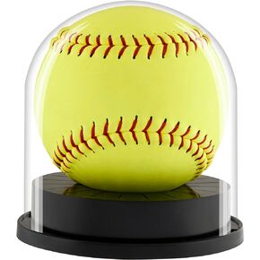 Softball Display Case for 12 Inch Ball or 11 inch Ball, UV Protected Softball Display, Softball Holders for Display, Softball Case Display for Balls, Softball Ball Holder, Softball Holders