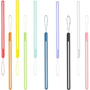 حبل معصم 10 قطع حزام هاتف من السيليكون معصم صغير قصير من مطاط السيليكون السائل للهاتف المحمول ومظلة زجاجة مياه وكاميرا USB وشارة مفاتيح محرك الإبهام (سلسلة قوس قزح) in Kuwait