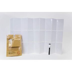 Bullseye Office Whiteboard - Foldable Portable Pocket Whiteboard with Marker
