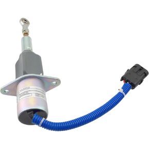 3930234 SA-4335-24 3928161 3930234 3964624 6743-81-9140 6743819140 Shutdown Shutoff Solenoid 24V Compatible with Cummins 6CT 8.3 Komatsu PC360-7 Case 8940