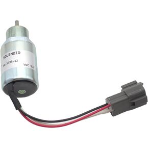 SA-3725-12 New 12V Fuel ShutOff Solenoid Valve Compatible with Mitsubishi L2E L3E S3L S4L K4N-D61KG Fit for Mahindra Max 28 Fit for Tractor EC13 EC15 EC15B EC20 EC20B EC25 EC30 Replacement 30A87-20402