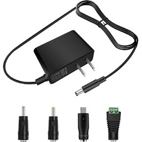 TTODDE UL Listed 6V 2A AC/DC Adapter 6V Power Supply Charger 6V Adapter 2A 1.5A 1A 0.5A 0.3A 12W DC 6V Power Adapter for Omron Healthcare Upper Arm Blood Pressure Monitor, Touchless Trash Can