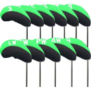 Golf Club Covers Set for Irons Neoprene Iron Head Cover Club Protector 11Pcs with/Without Top Window Accessories for Men Women