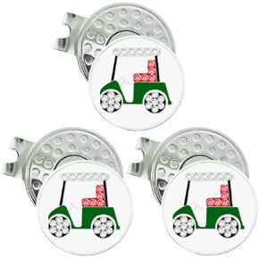 ONEDIGI Golf Ball Markers with Hat Clips Value Sets for Men Women Golfer, Removable Attaches Easily to Golf Cap Premium Gifts.Colorful Golf Ball Markers with Silver Color Golf Hat Clips.