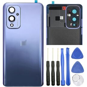 بديل لغطاء الباب الزجاجي الخلفي للوحة OnePlus 9 لـ OnePlus 9 6.55 بوصة (ليس لـ 1+9R 6.55 بوصة، وليس لـ 1+9 Pro 6.7 بوصة) (1+9/ضباب الشتاء)