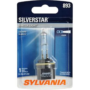 SYLVANIA - H3 SilverStar Fog Light Bulb - High Performance Halogen Headlight Bulb, Brighter Downroad with Whiter Light (Contains 1 Bulb)