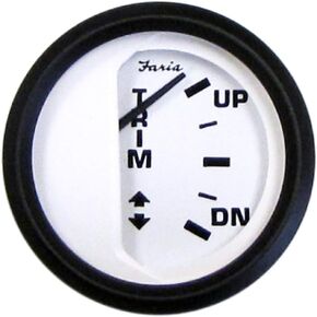 FARIA BEEDE 12915 Euro Trim Gauge (Johnson/Evinrude/Suzuki Outboard) - 2, White, Beige