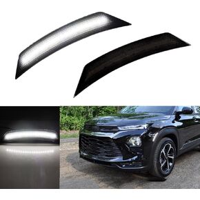 Compatible with 2021 2022 Chevrolet Trailblazer Front Bumper side Marker Lights Amber Led Clear Lens