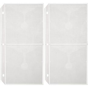 C-Line Deluxe CD Ring Binder Storage Pages for Standard 3-Ring Binders, Stores 4 CDs/Page, 5-13/16 x 11-1/16 Inches, 10 Pages per Pack (61958)