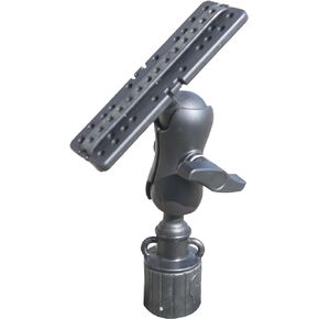 METER STAR New Upgrade Universal Fish Finder Mount Base, 360 Degrees Rotation Ball-Mount Fish Finder Bracket for Marine Boat Kayak Pontoon Canoe Can Installed in M6 Single Hole or Slide Rail