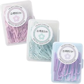 Ciieeo 150pcs Macaron Paper Clip Scrapbook Binder Mini Notebooks Metal Trim Small Paper Clip Books Page Clips Planner Clips Paper Clips Lovely Colored Clips Colored Office Clips Boxed