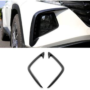 Auto Accessories Fit for Hyundai Tucson 2023 2022 Headlight Cover Front Lamp (Chrome Silver) ABS 2 PCS
