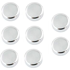 Mirror Clips Glass Supports Fixings Screws Holder 8Pcs Round Zinc Alloy Mirror Clamps for 4-7mm Thick Glass AZVALVOL